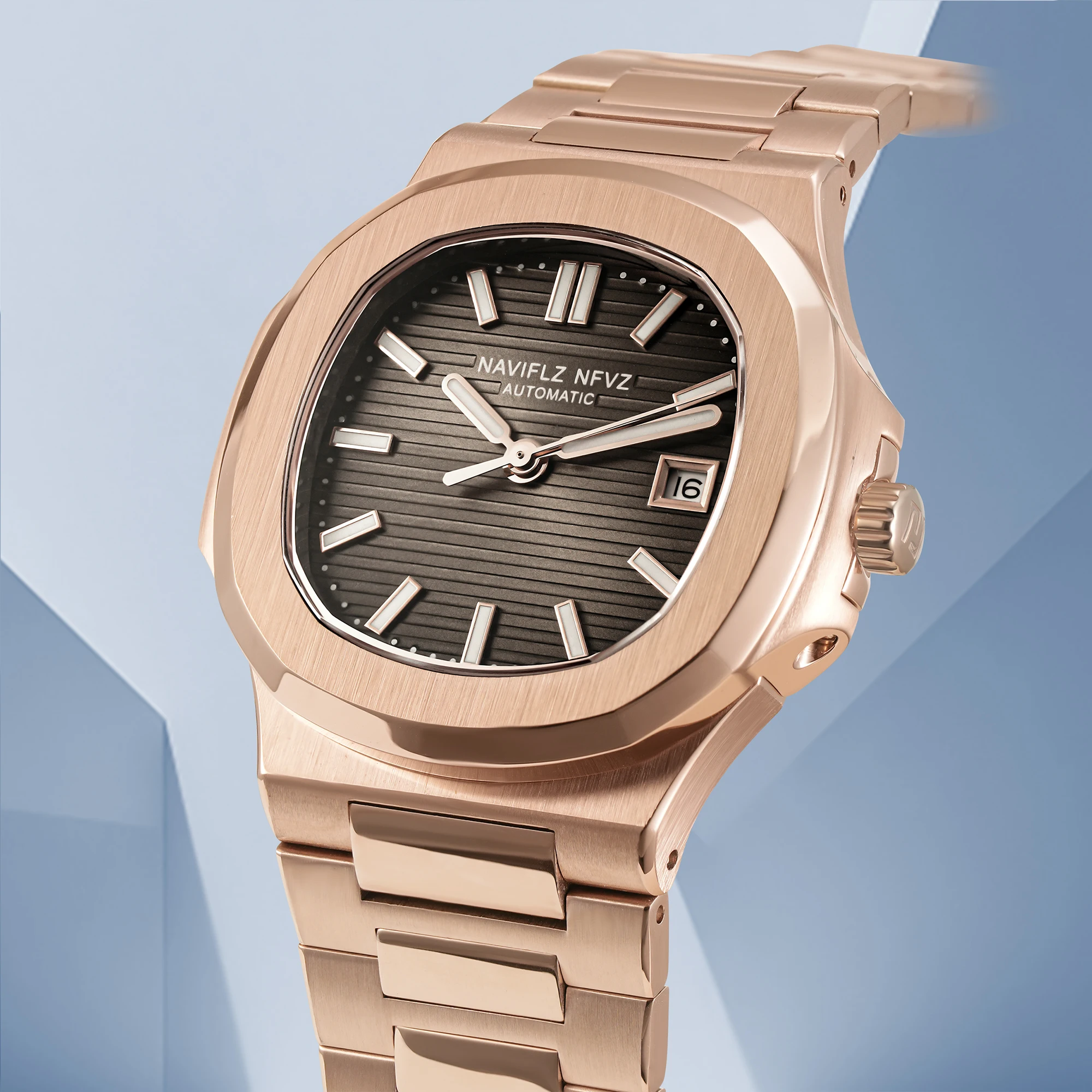 

NAVIFLZ NFVZ Новые мужские часы класса люкс с синим сапфировым стеклом, японский механизм Miyota 8215, автоматические механические часы из нержавеющей стали Relogio Masculino