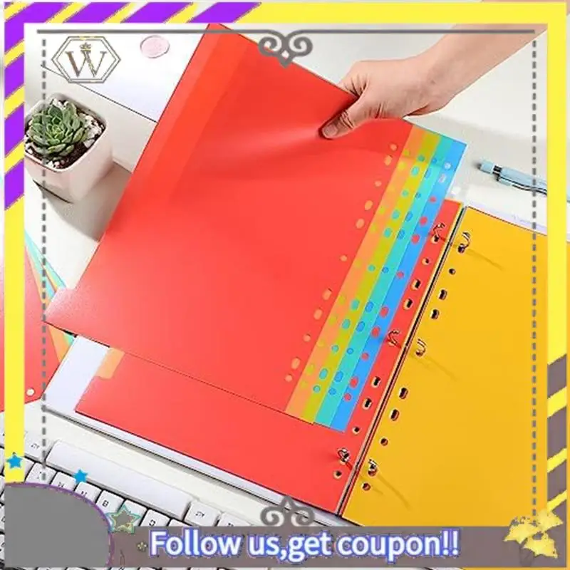 Nuove divisori per raccoglitori ad anelli a 3 anelli con linguette Divisori per notebook in formato lettera per file di soggetti scolastici