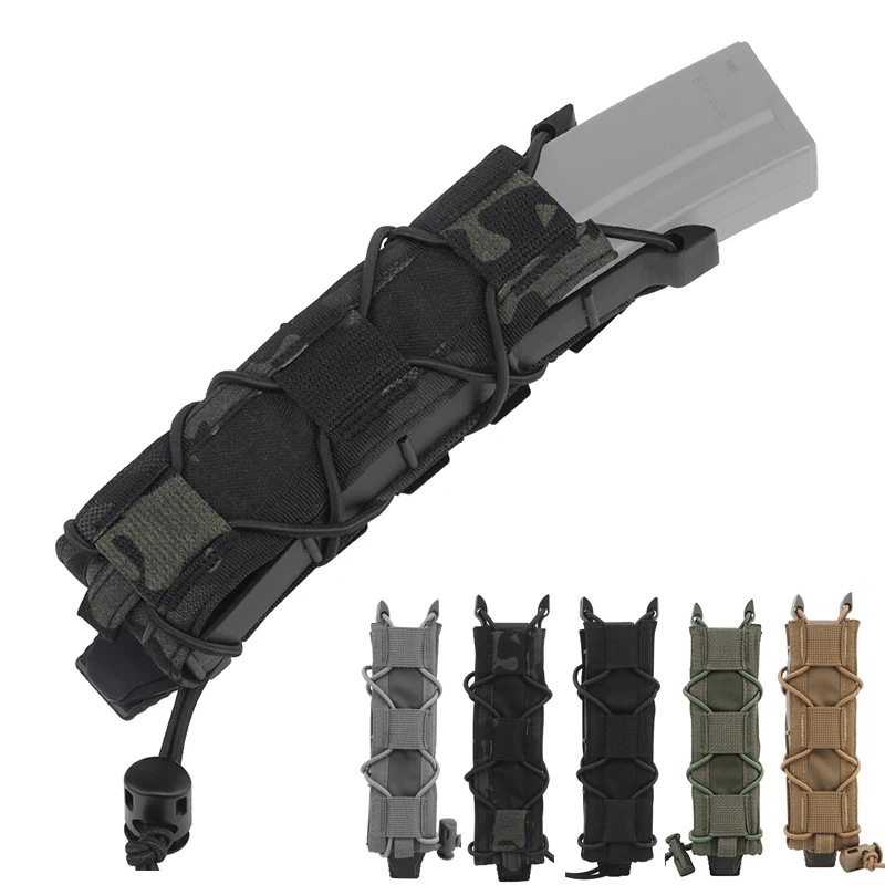 

Тактический подсумок для журналов Molle MP5 MP7, открытый подсумок для магазинов, пистолет 9 мм, длинная кобура для журналов .45, охотничье снаряжение