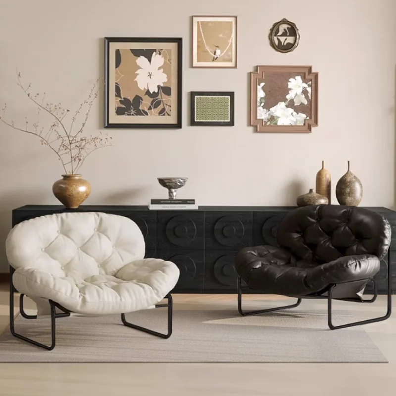 

Black Minimalist Chair Lazy Recliner Accent Italian Chair Reading Modern Cadeiras De Sala De Estar Living Room Furniture