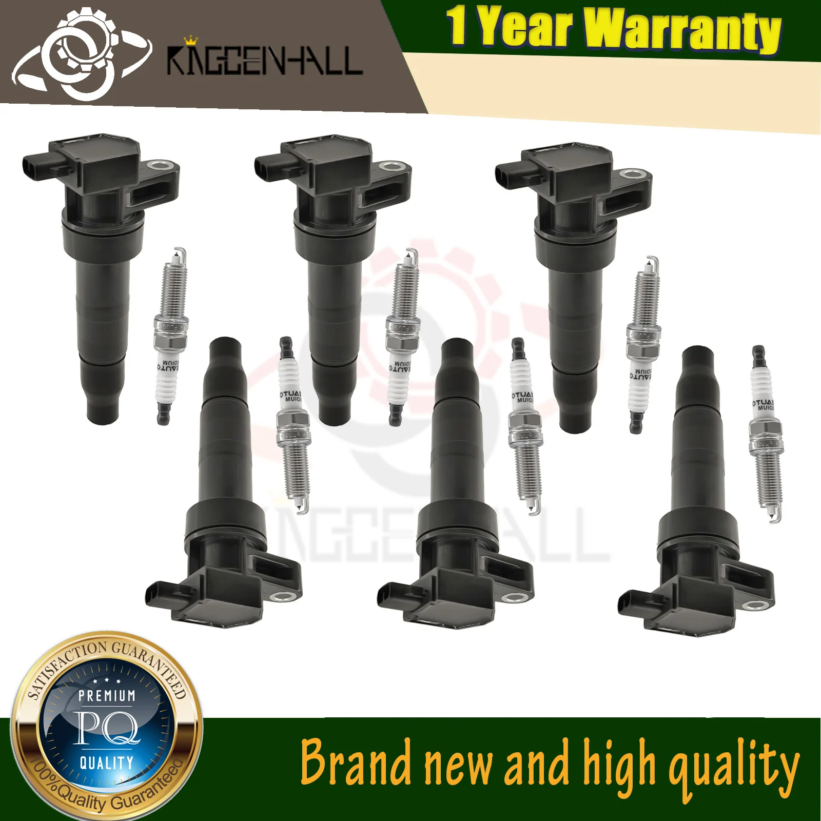 

6 шт. катушка зажигания и комплект из 6 иридиевых свечей зажигания для Kia Sedona 2011-2018 273013C100