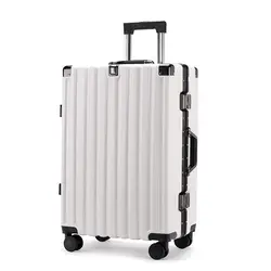 Valise à roulettes universelle avec cadre en aluminium, bagages de taille moyenne, valise de voyage, étui à roulettes avec mot de passe, nouvelle mode