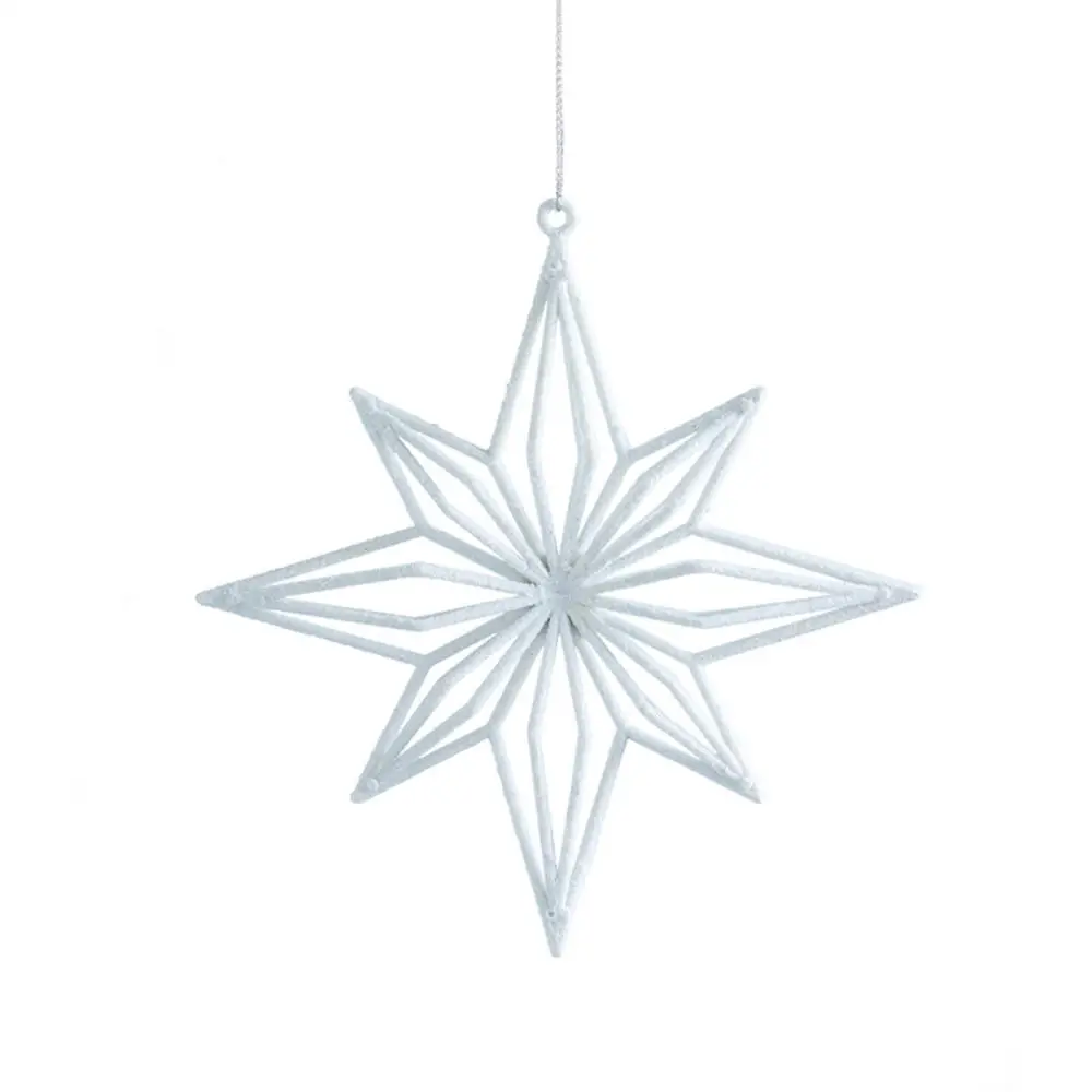 Christmas Decoration White Pendant Snowflake Bow Glitter Acrylic Pendant Christmas Tree Hangings Festival Party Window Ornament