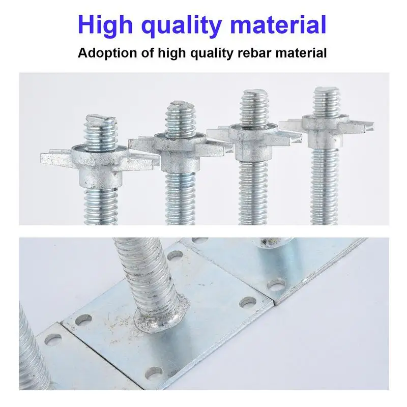 Scaffold Leveling Jack 4 Pieces Adjustable Leveling Jack Scaffolding Galvanized Screw Jack With Base Plate For Furniture