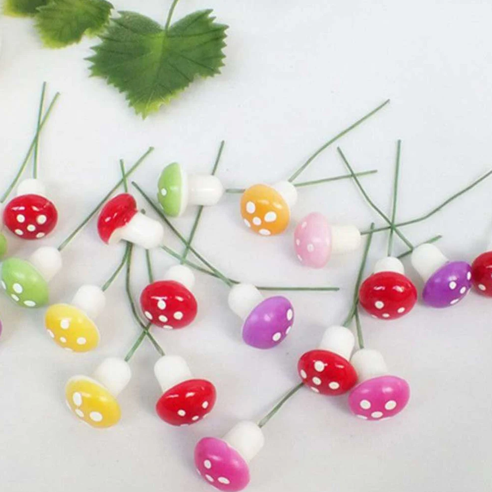 

68Pcs Realistic Foam Mushroom Decors Miniature Micro Garden Bonsai Cake Terrarium Accessories Indoor Outdoor Fairy Landscape
