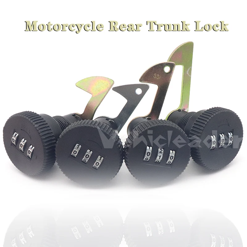 

4 Styles Password Code Lock 3 Digit for Motorbike Rear Trunk Replaces Accessories Convenient Installation Keyless Sturdy