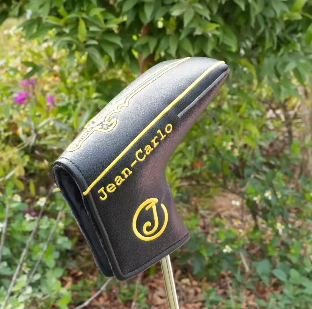 Funda protectora para putter de golf Jean Carlo, piel para la cabeza, putter abierto con velcro, a prueba de polvo y anticolisión