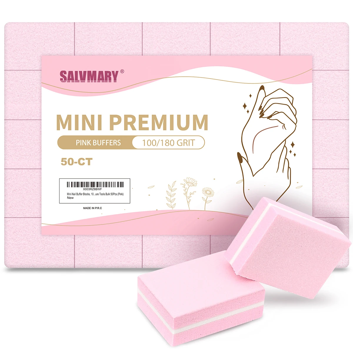 100Pcs Mini Sanding Buffing Files Block 100/180 Grit for Manicure