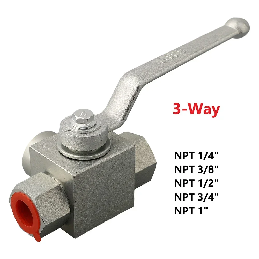 Hydraulic Ball Valve 3 Way High Pressure Ball Valve 1/4'' 3/8'' 1/2'' 3/4''BSP M18*1.5 500 Bar Hydraulic Ball Valve High Quality 