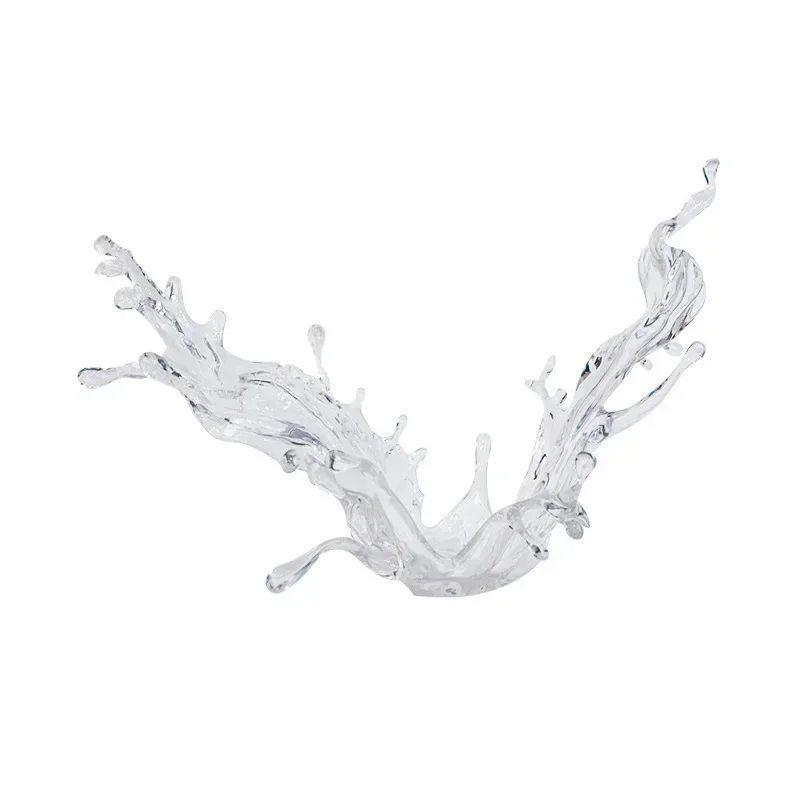 Transparent Wave Ornament Hotel Lobby Art Sculpture