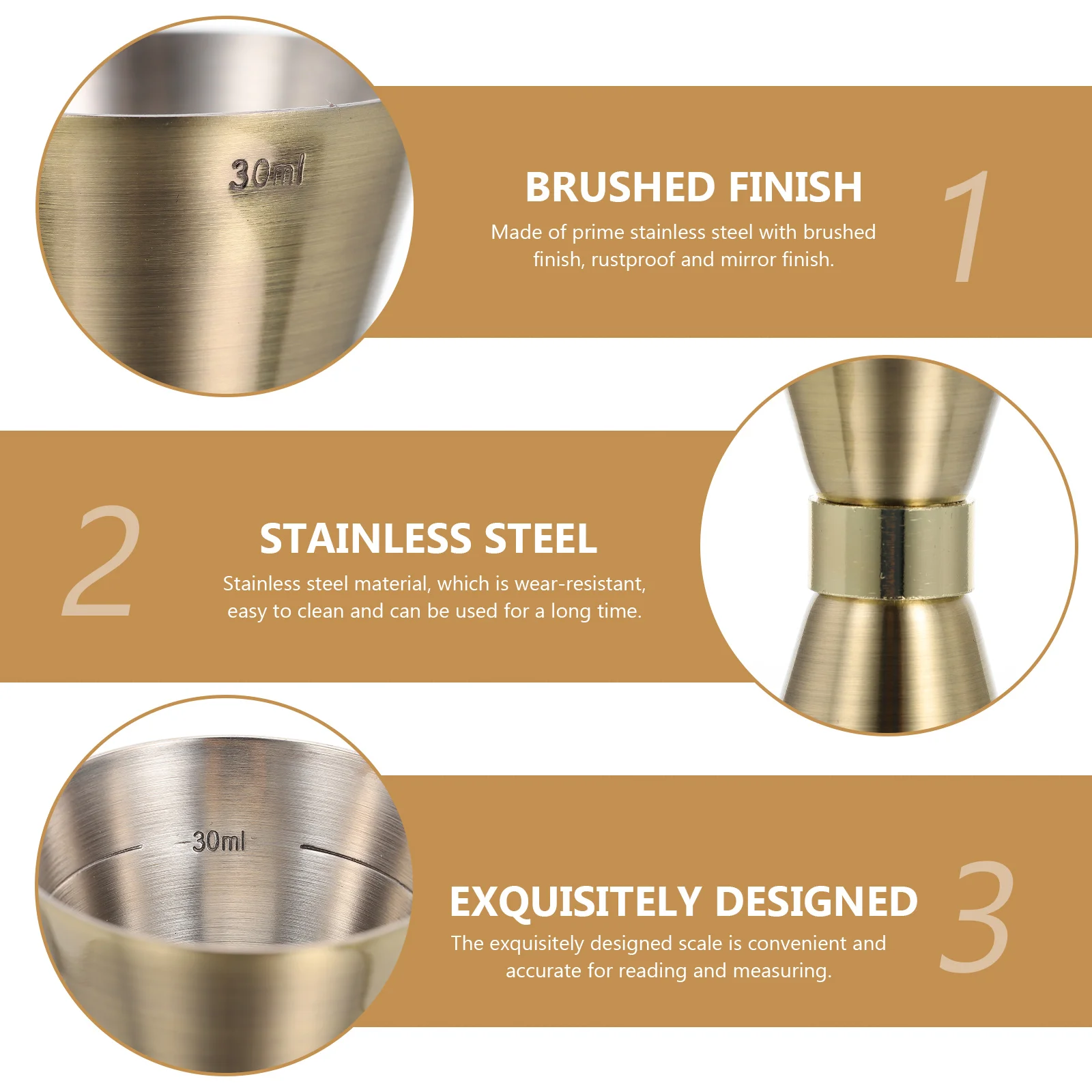 

Wine Measurer Bartender Measuring Jigger Bartending Cup Liquid Cups Accessories Ounce with Measurements