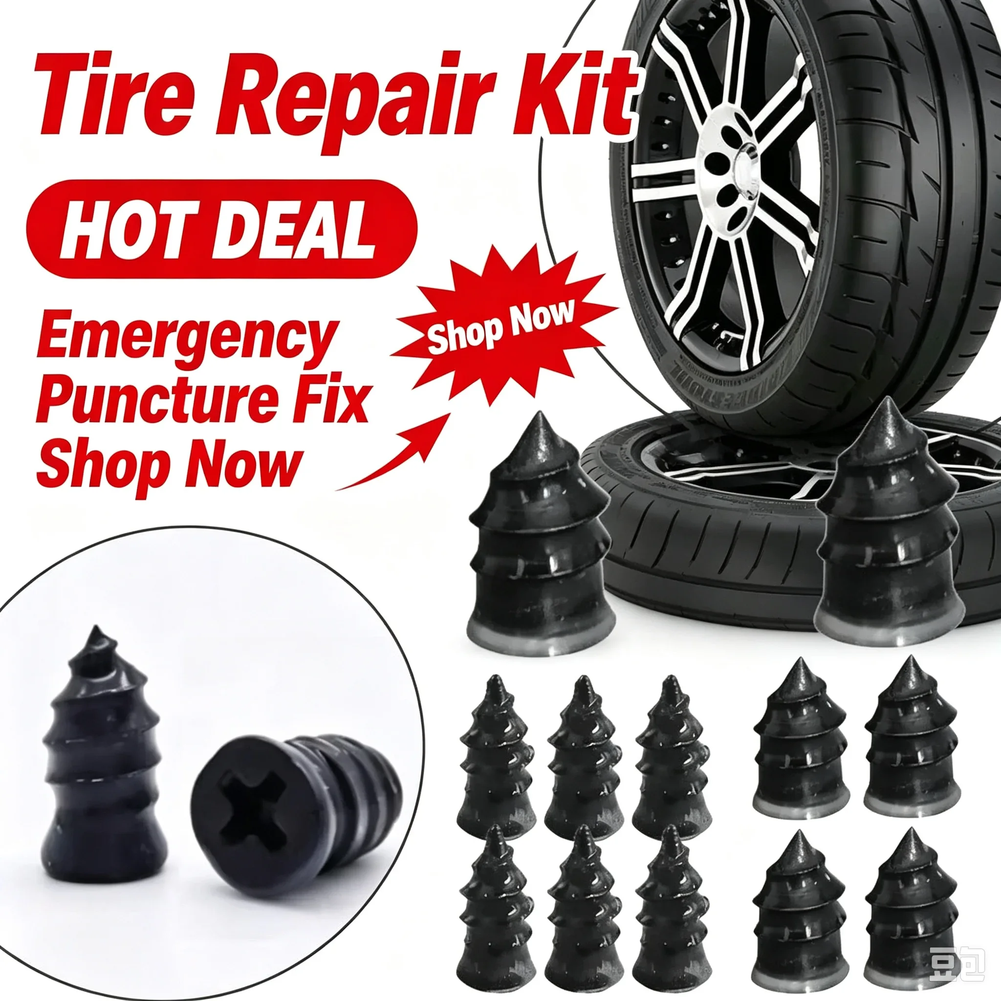 10-300pcs Car Motorcycle Vacuum Tyre Repair Rubber Nails Puncture Repair Tools For Truck Scooter Bike Tire Accessories