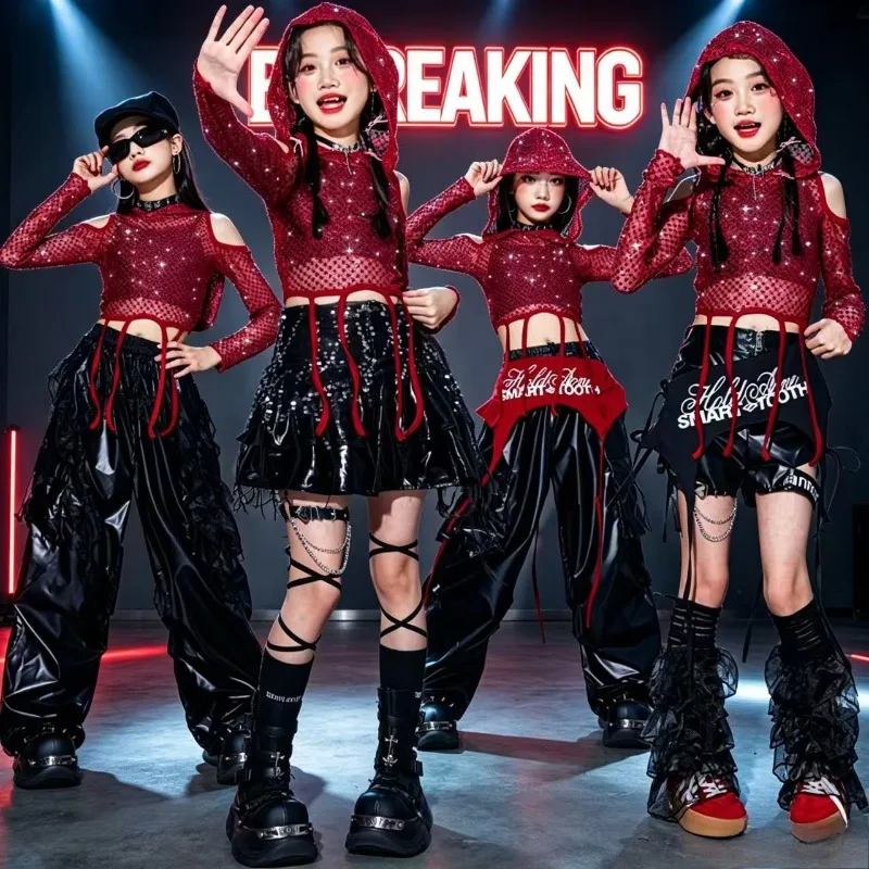 girls-k-pop-sequin-shiny-crop-hoodies-cargo-pants-skirts-kids-hip-hop-street-dance-jazz-girl-group-clothes-set-streetwear-outfit