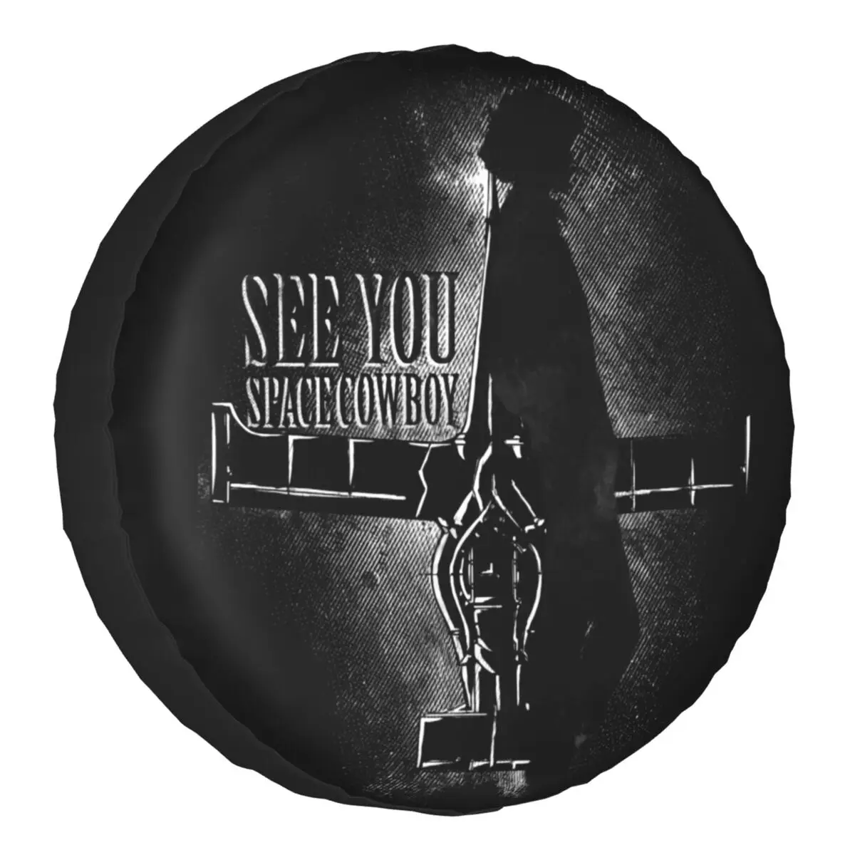

Cowboy In Space Spike Tire Cover 4WD 4x4 SUV cowboy bebop Smoke Spare Wheel Protector for Toyota RAV4 Prado 14" 15" 16" 17" Inch