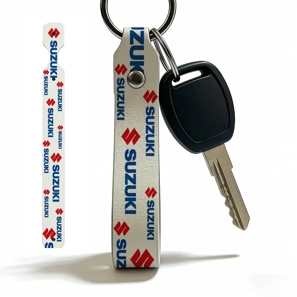 

Легкий брелок для ключей из мягкой искусственной кожи для мотоциклов Suzuki, для скутеров и гоночных мотоциклов