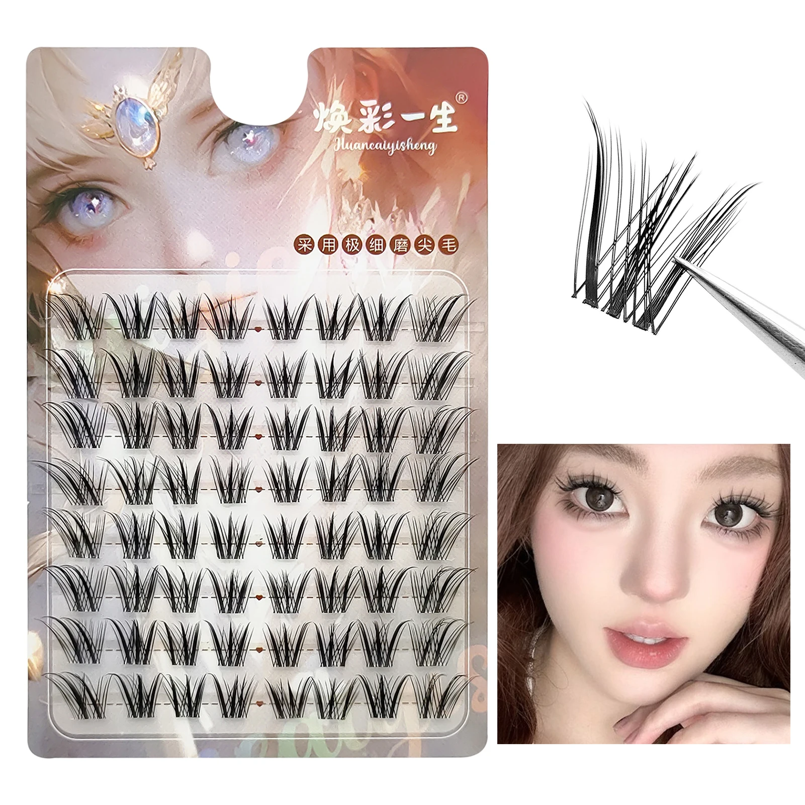 الكورية دمية الرموش الصناعية الثعلب نمط إطالة القط رموش تمديد ل تأثيري رموش العين الهزلية ماكياج #6