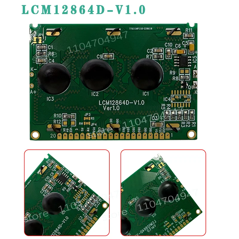 

LCM12864D-V1.0 128x64 ЖК-дисплей 75*52.7 S6B0107 LCM12864D-V1.0