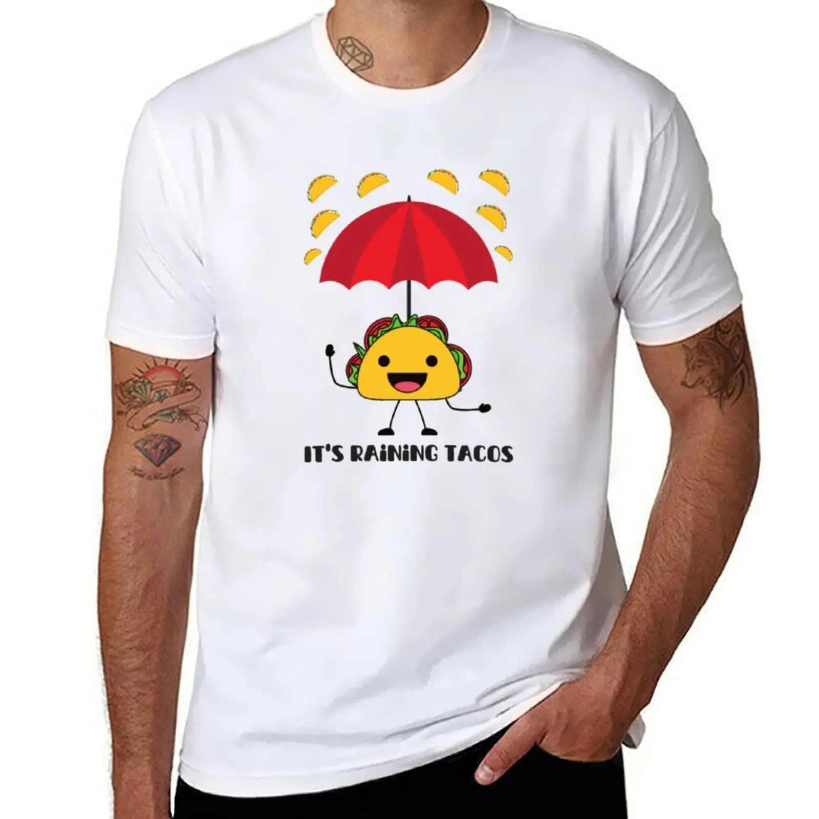 

It s Raining Tacos T-Shirt t shirt man luxury t shirts for man pack white T-Shirt