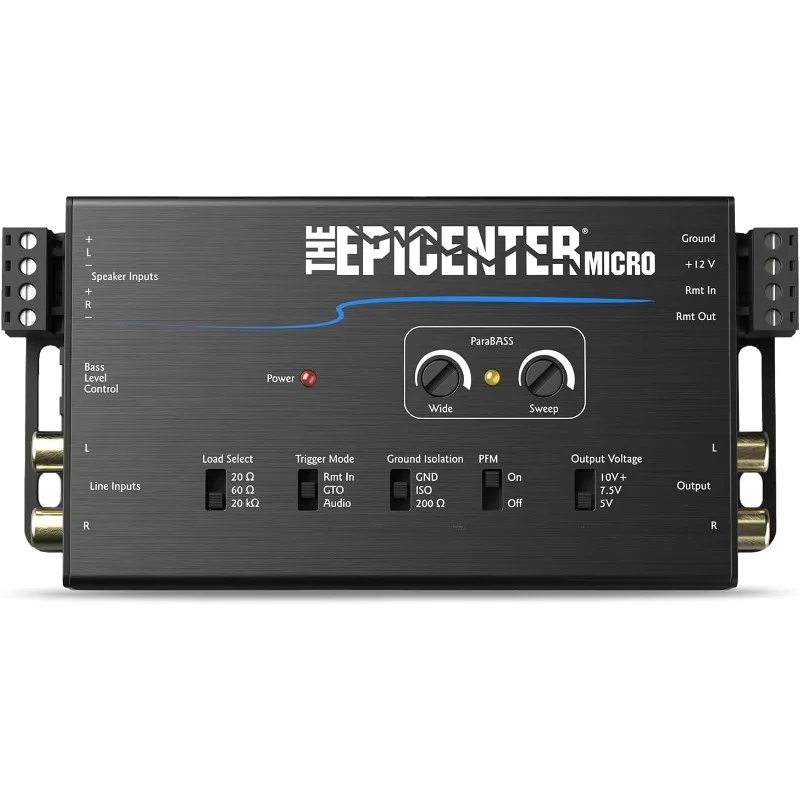 معالج استعادة EPICENTER Micro Bass ومحول إخراج الخط، معزز صوت السيارة المدمج مع جهاز التحكم عن بعد ACR-4