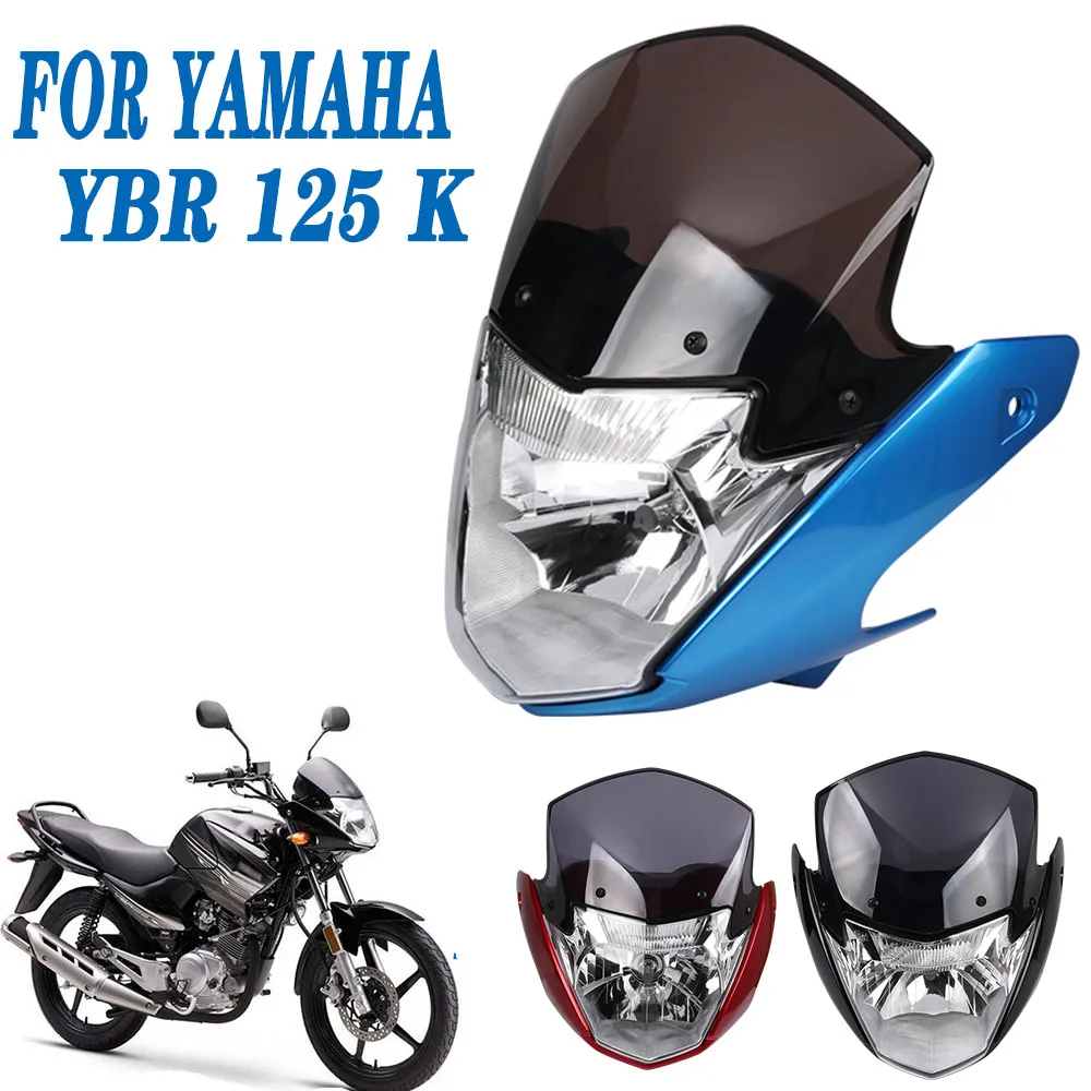 For Yamaha YBR 125 K YBR125K YBR125 JYM125-7 Motorcycle HeadLight Fairing Windshield Head light Headlamp