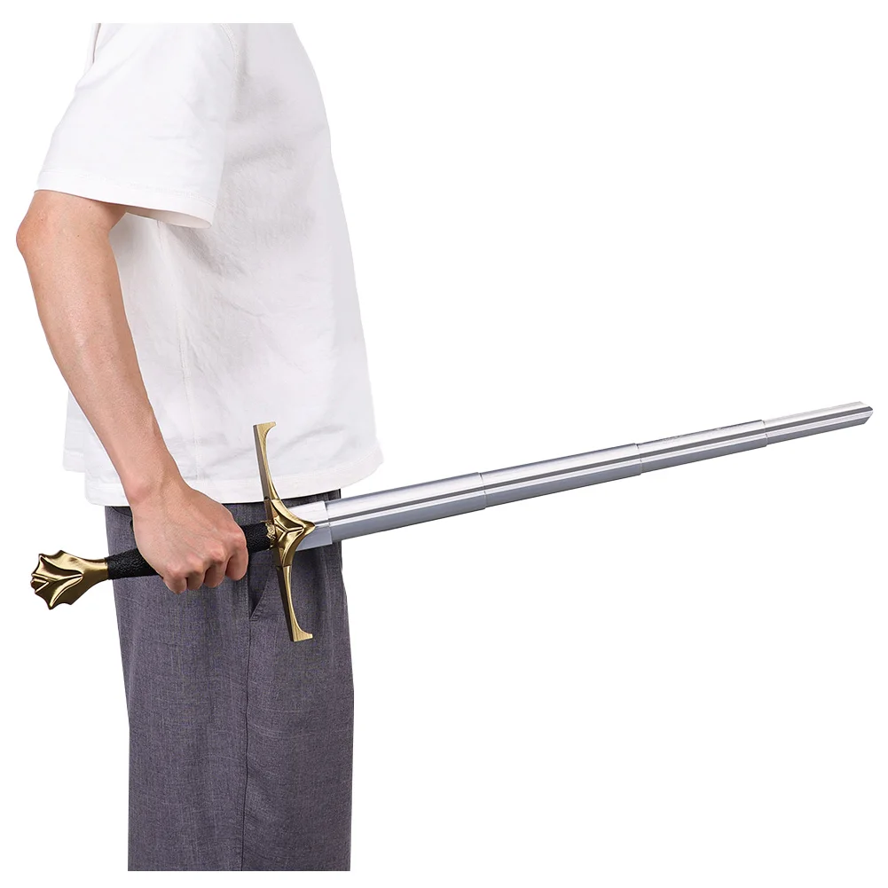 Accesorio de Disfraz de Rhaenys Targaryen, Espada Medieval con Empuñadura Dorada y Hoja Ancha, Arma de Juguete para Halloween, Carnaval o Disfraces de Caballero