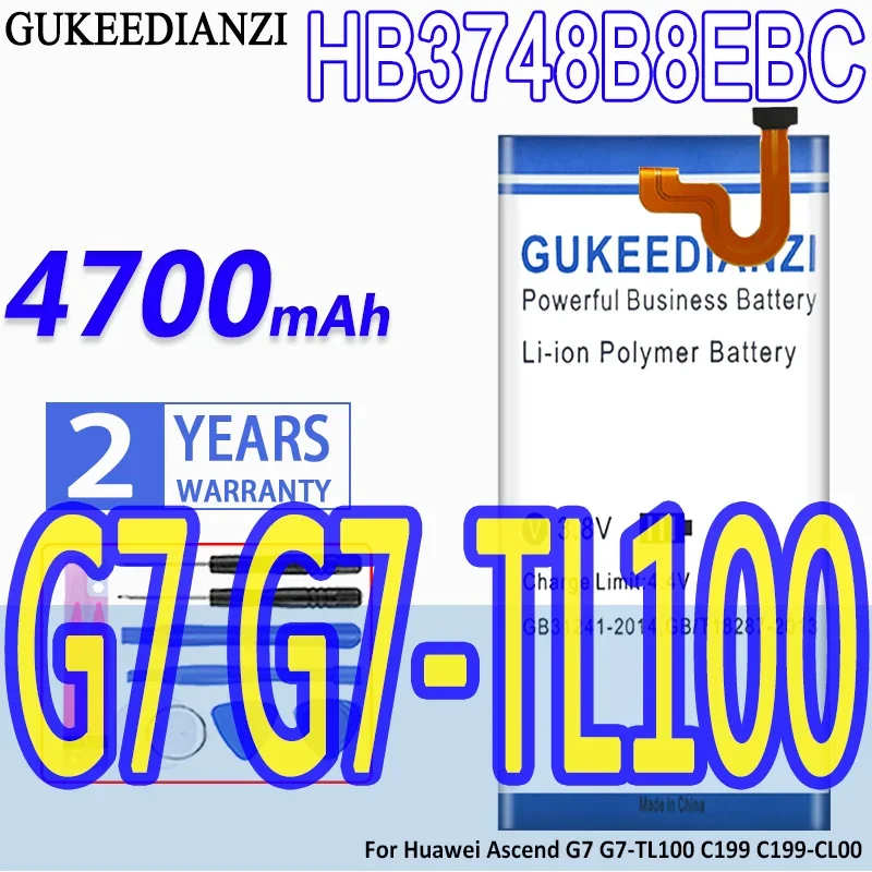 

Reliable Replacement Fast Charging 4700mAh Mobile Phone Battery For Huawei Ascend G7 G7-TL100 C199 C199-CL00 HB3748B8EBC