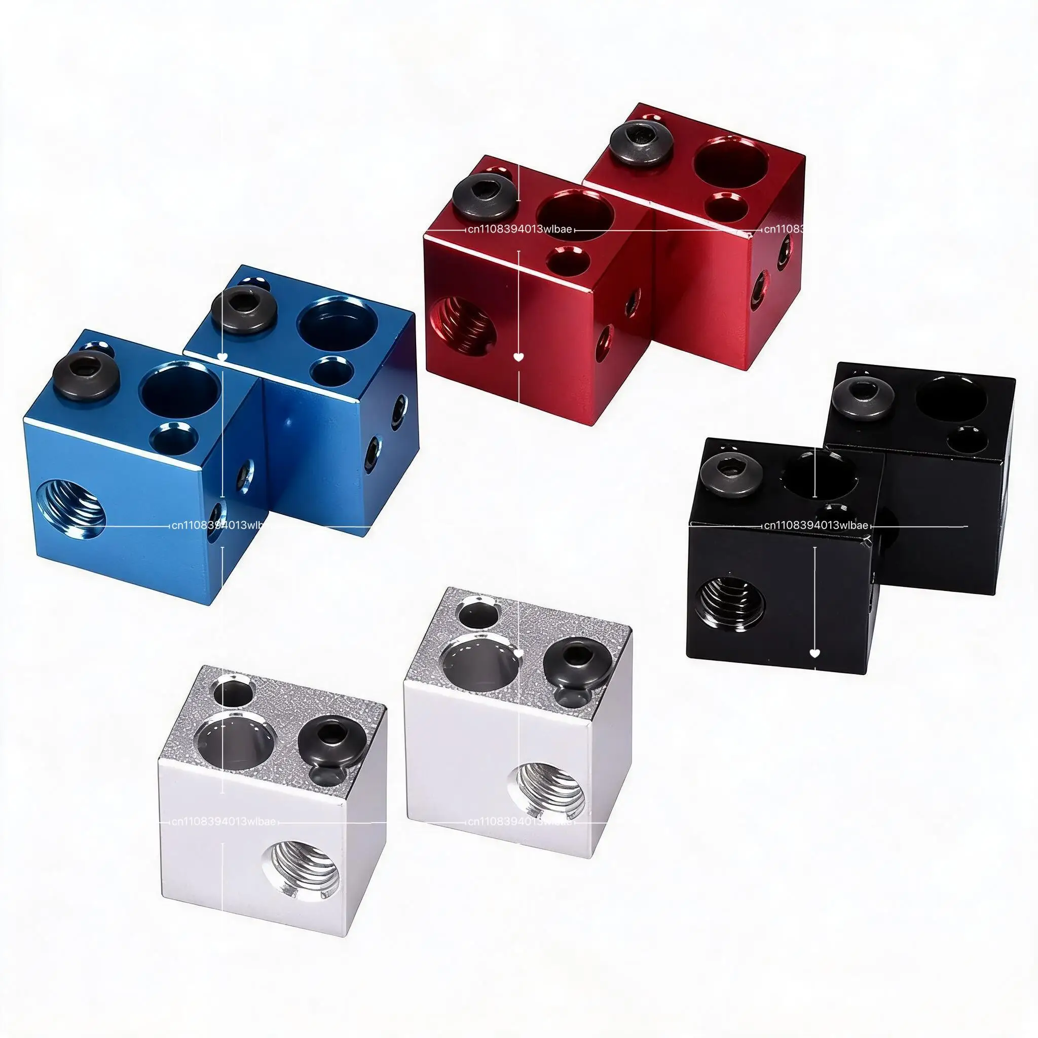 3D Printer Accessories BP6 Heating Aluminum Block, Upgrade Anycubic I3 Mega Chiron V5 Heating Block