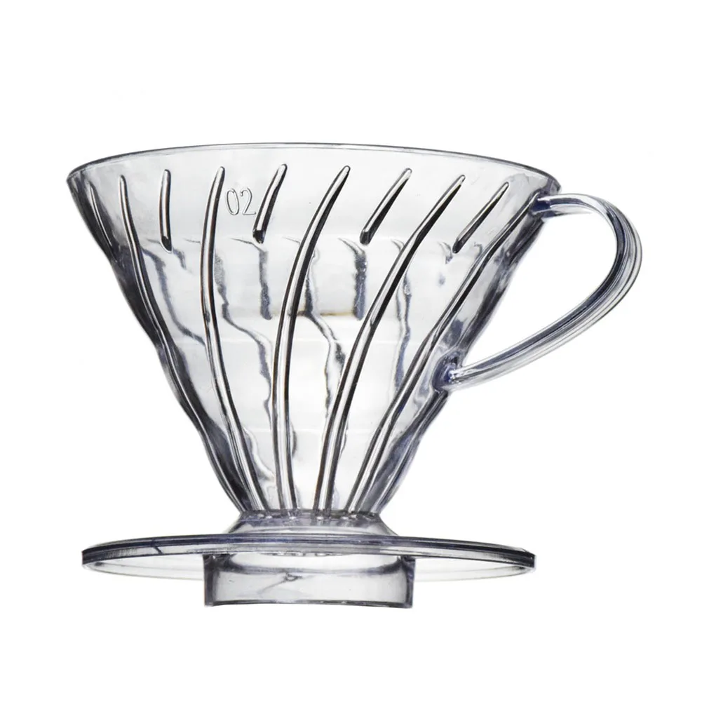 Coffee Dripper Constructed from AS Resin for Pour Over Brewing Supports Standard Cone Paper Filters Requires Separate Purchase