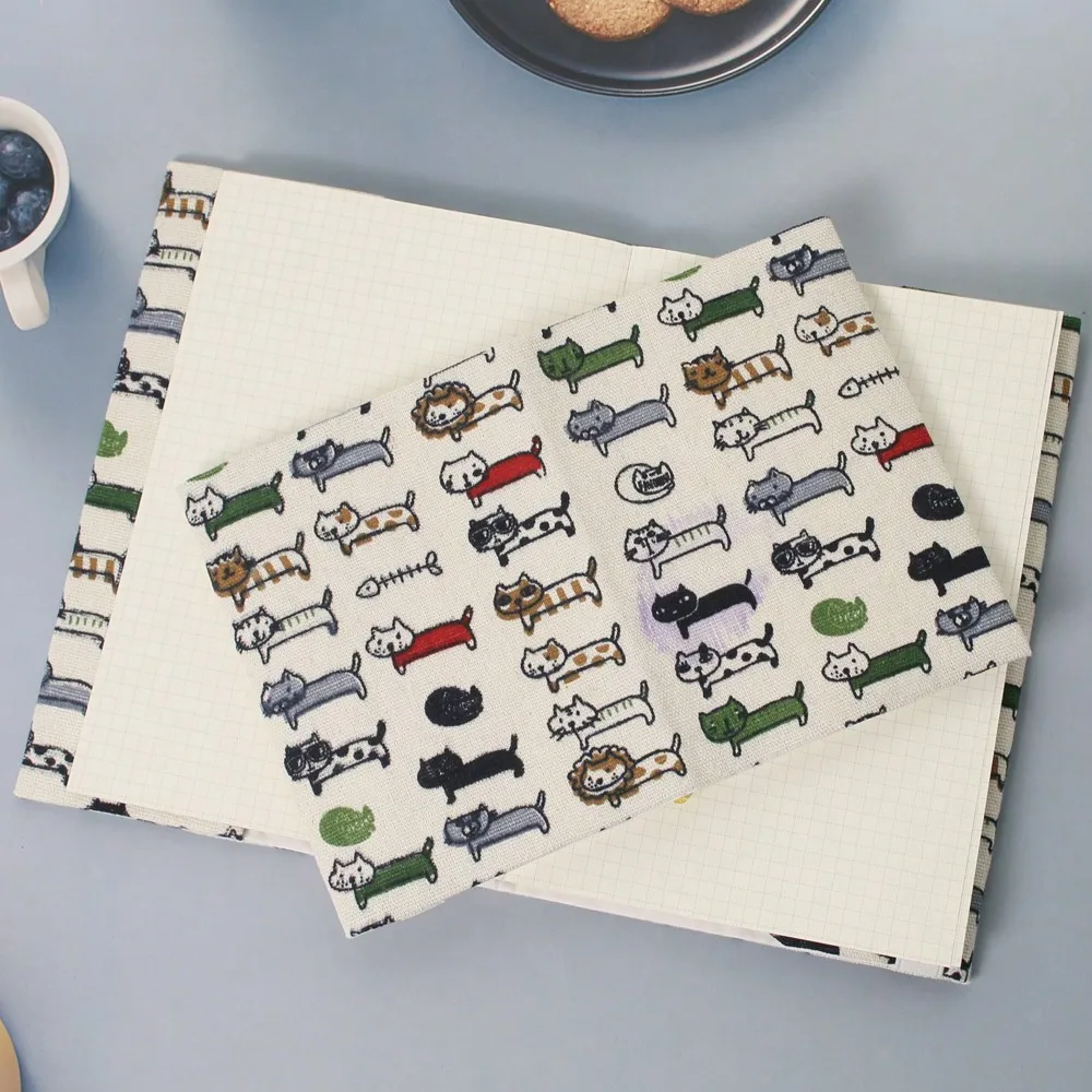 A5 A6 Weeks Cat Doodling Notebook Cover Planner Case Cover Protective Shell Journal Cover Protector Office Stationery Supplies