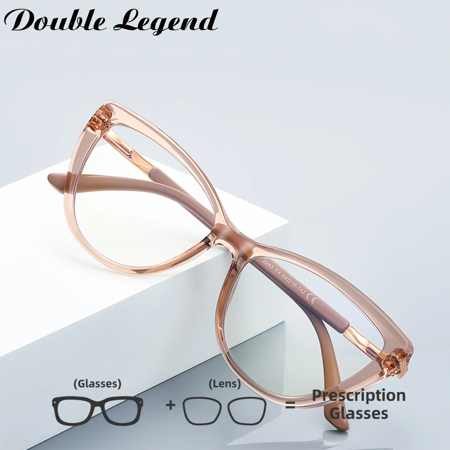 

Двойная легенда «кошачий глаз», модные очки для чтения для близорукости, оправа для женщин и мужчин TR90, компьютерные очки с защитой от синего света на заказ, очки по рецепту