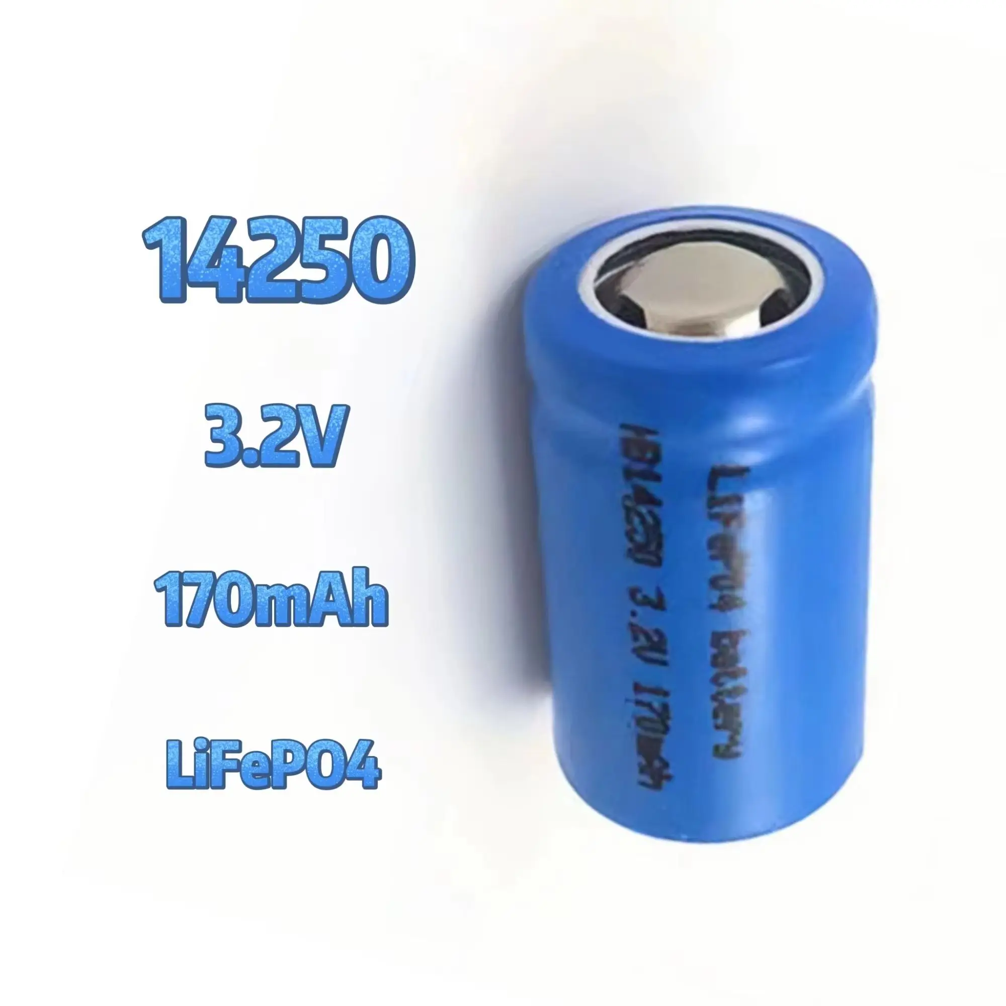 1PCS 14250 LiFePO4 battery 3.2V 170mAh 1 2AA Charger for Smoke alarm Infrared laser sight Flashlight Cameras Walkie-talkies Toy