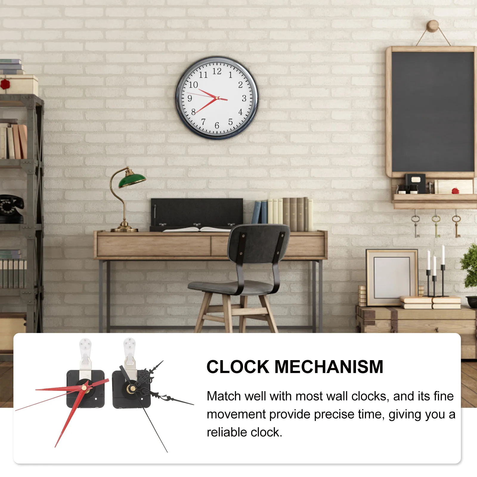 

2Pcs Quartz Clock Movement Mechanism Hands Kit Precise Time Reliable Metal Plastic Long Serving Life Clock Mechanism