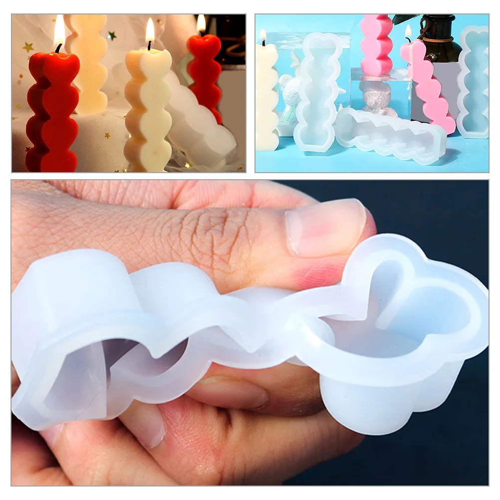 

4pcs Heart-Shaped Mold Valentine'S Day Wedding Party Heat Resistant Easy Demolding Baking Soap Chocoflan Mini Cake For