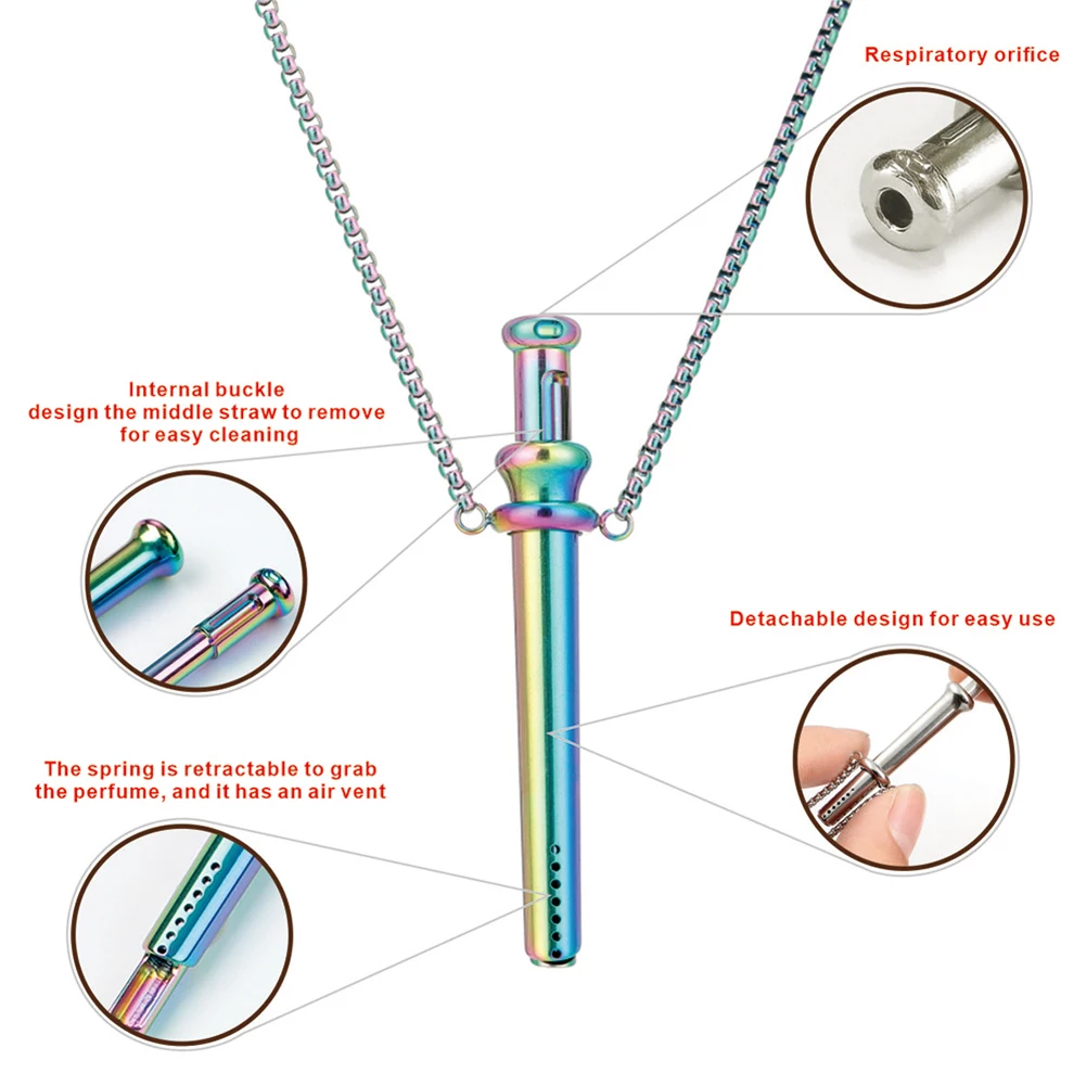 التنفس المقاومة صافرة قلادة الفولاذ المقاوم للصدأ التأمل صافرة قلادة القلق قلادة لتخفيف القلق والتوتر #5