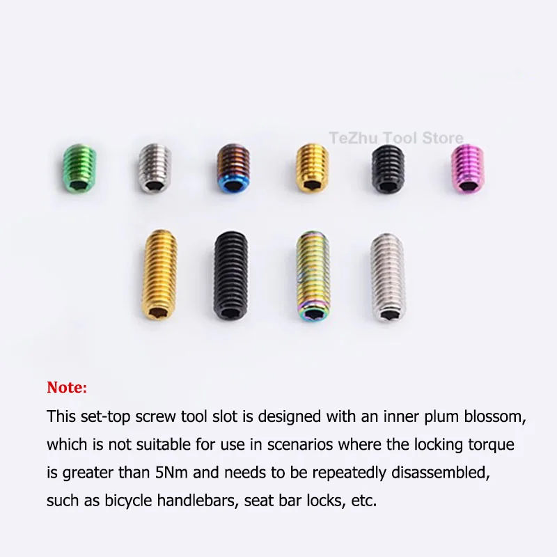 1pcs Titanium Alloy Top Wire M6 * 8/10/12/16mm Inner Plum Flat End Top Wire Modification And Repair For Riding Bikes