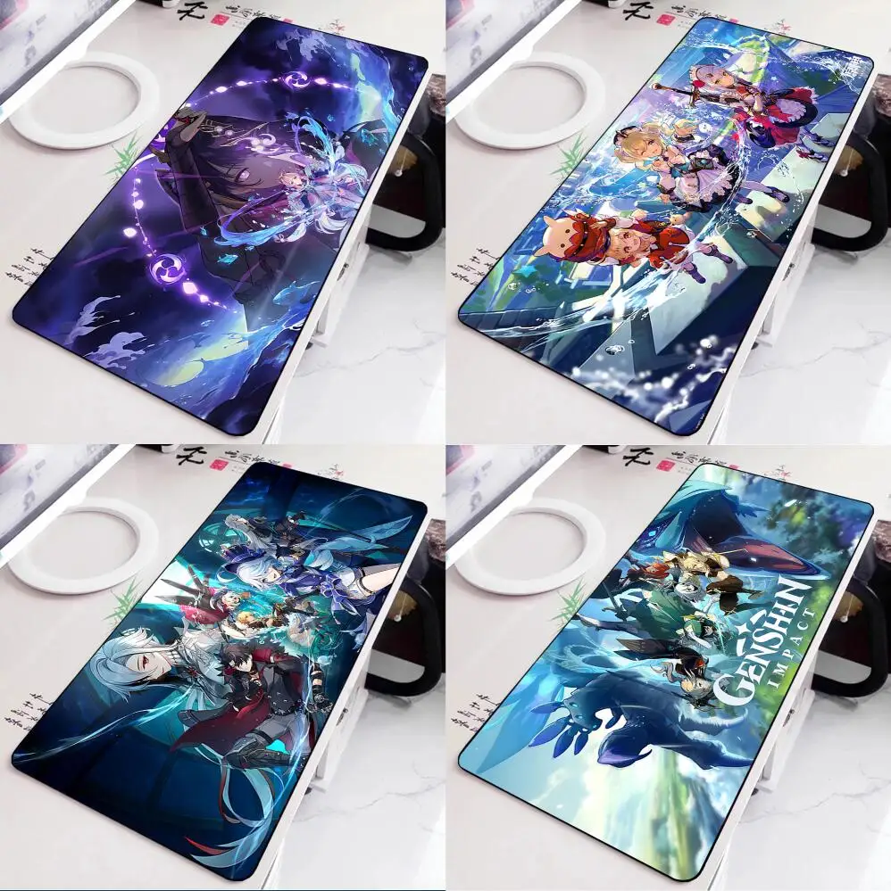 

Genshin impact Klee Kamisato Ayaka Mousepad HD Printing Computer Gamers Locking Edge Non-slip Mouse Pad XXL 90x40cm PC Desk Pad