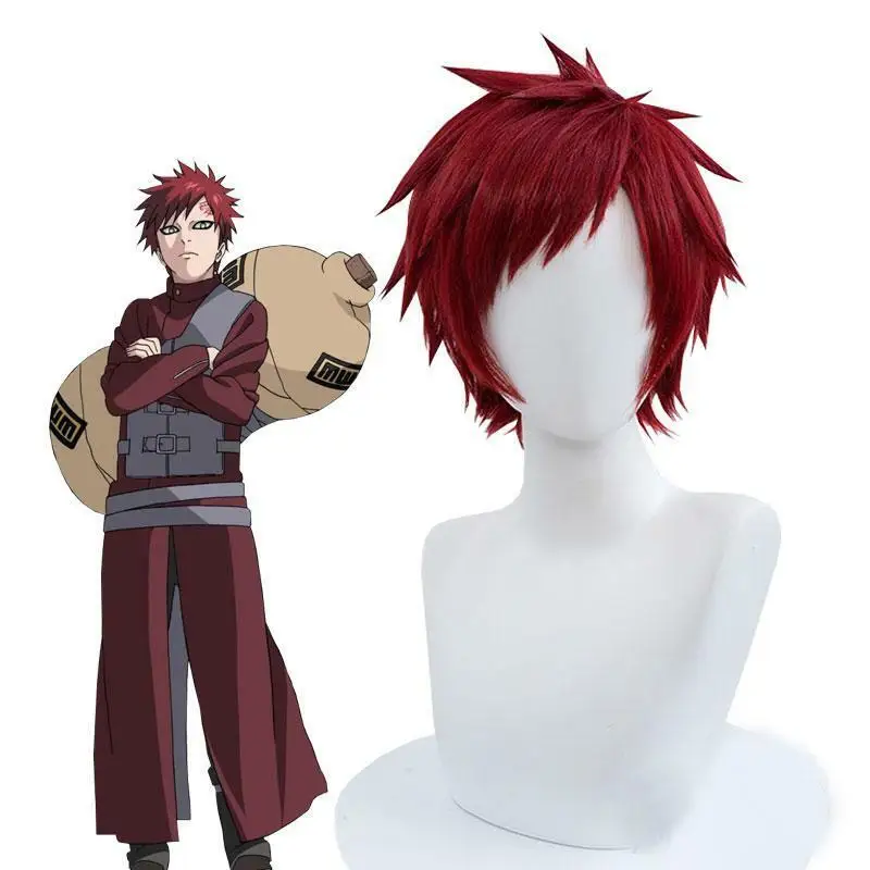 

Gaara Cosplay Wigs 30cm Fashion Red Short Synthetic Party Hair