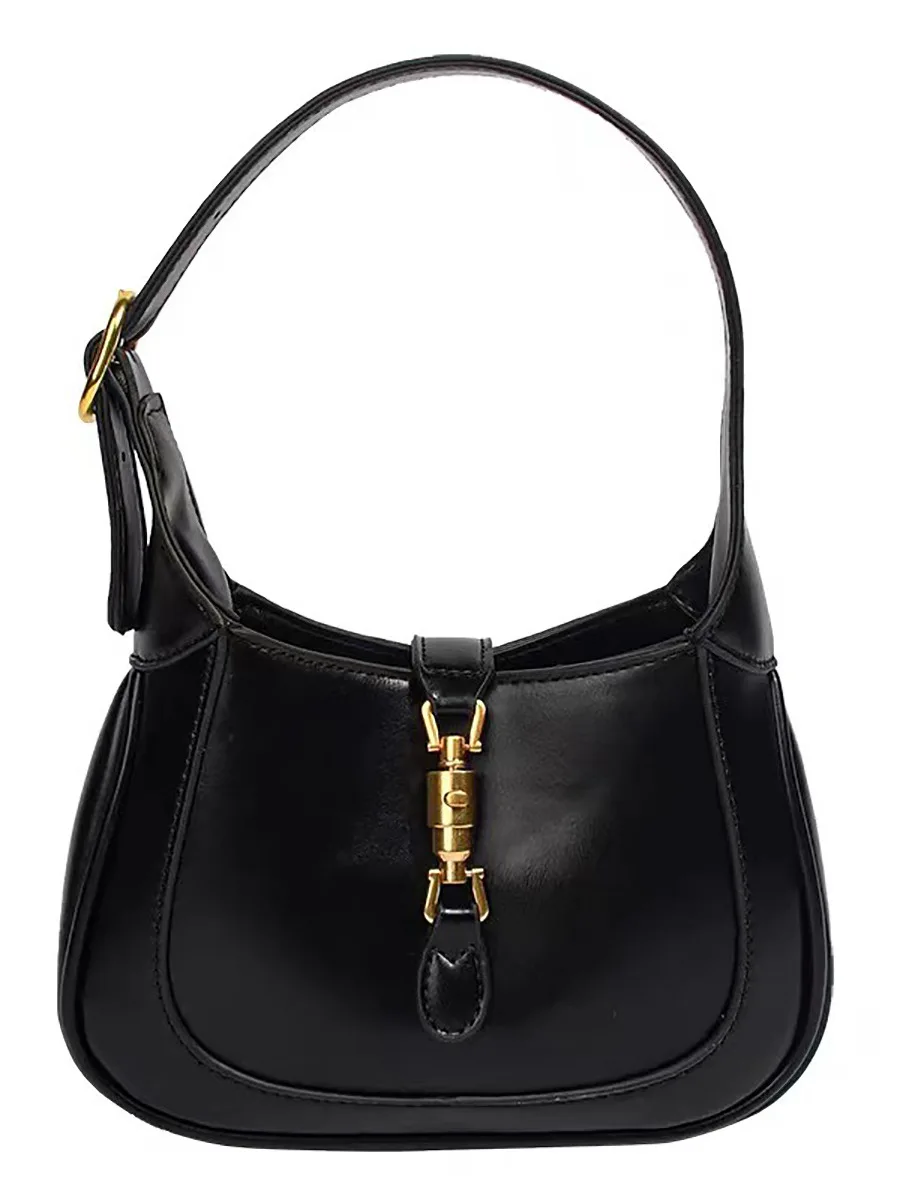 Female Fashion Luxury Designer Horsebit Shoulder Bag Trendy Handbag Totes Minimalist Shoulder Purse Underarm Bag For Girls