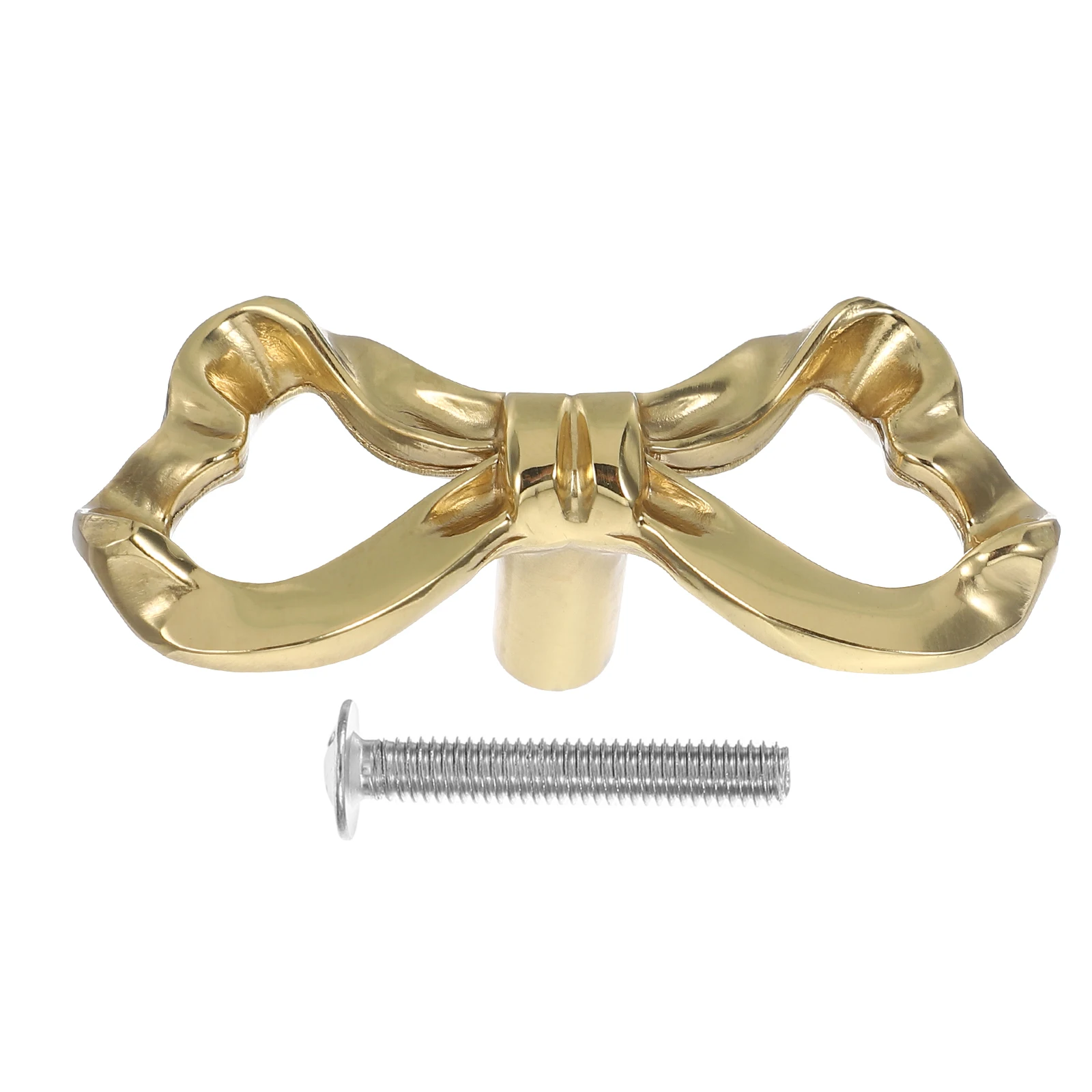 

Brass Drawer Pulls Cabinet Hardware Bow Handles 60x27x25mm Vintage Unique Door Knobs for Dresser Wardrobe Closet Shoebox