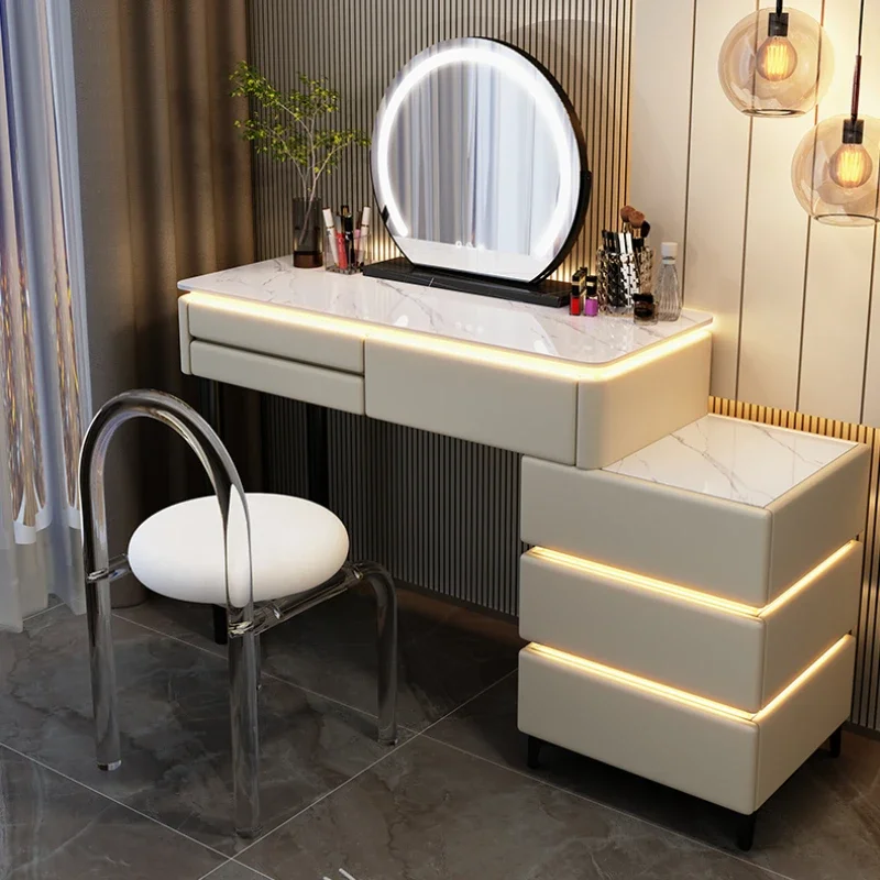 Woman Dressing Table Makeup Bedroom Luxury Furniture Rooms Organizer Salon Chair Vanity Desk Set Hotel Tocadores Minimalist