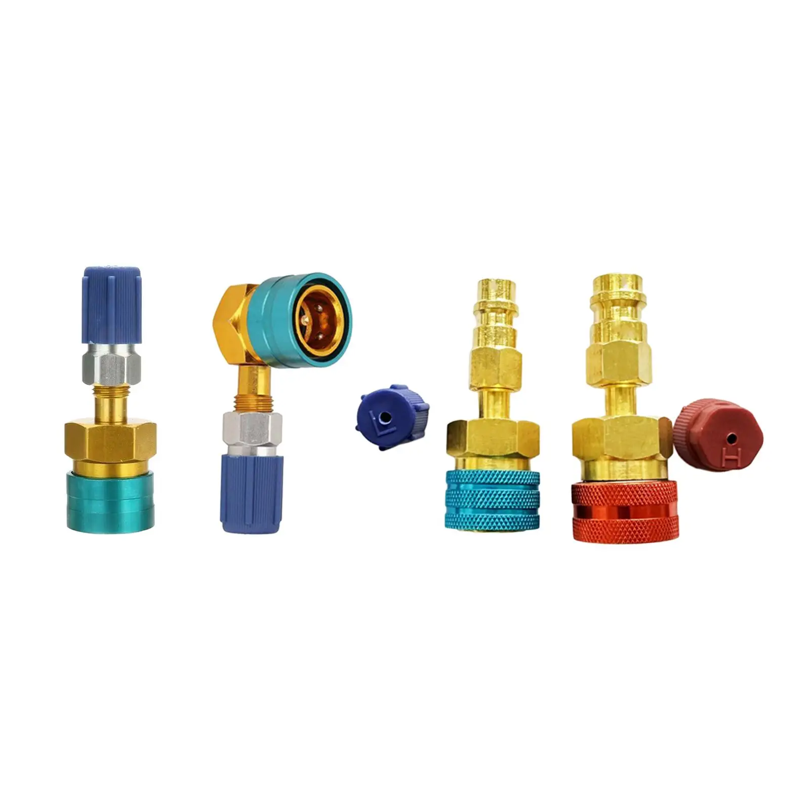 真ちゅう製クイックカプラーキット,r1234yfからr134aへの変換,ハイサイドとローサイド,取り付けコネクタ