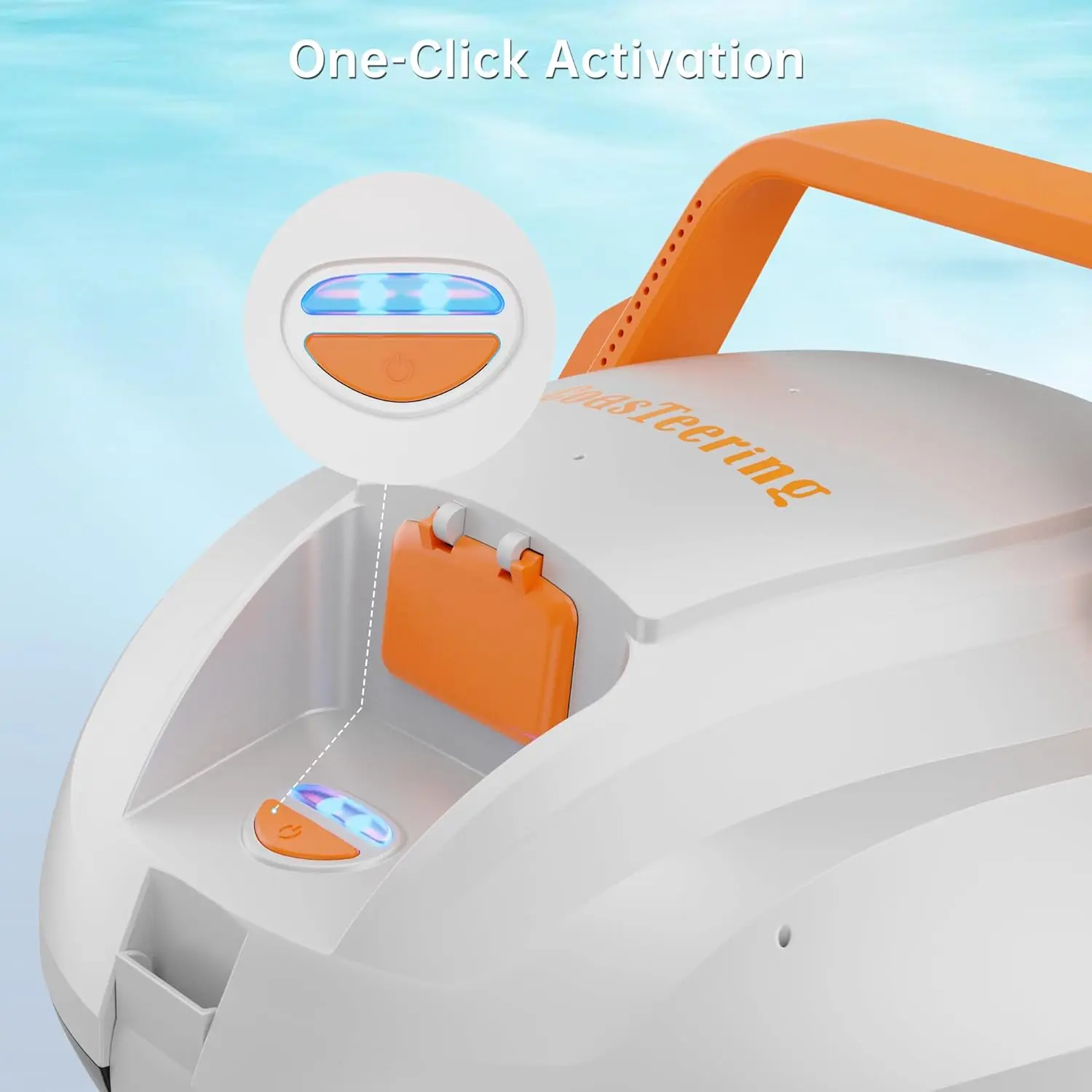 Pulitore per piscine, robot aspirapolvere per piscina senza fili con 100 minuti di autonomia, ricarica rapida, potente aspirazione, parcheggio autonomo, ideale per sopra G