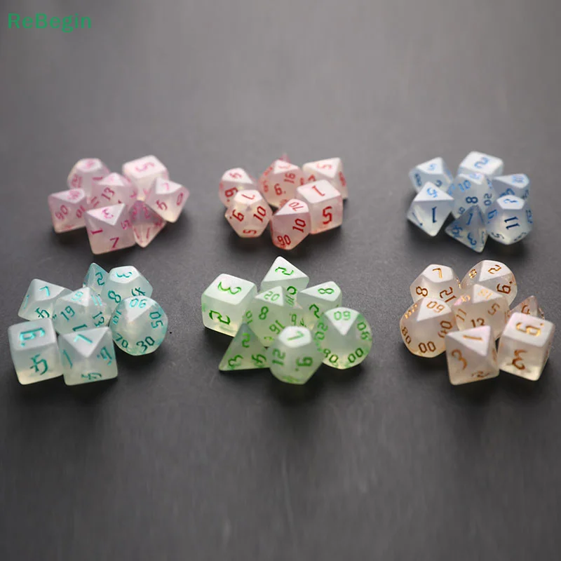 Game Dice Role Dice Mixing Colours Dice Set Styles Available For Portable Toys DND RPG TRPG Games