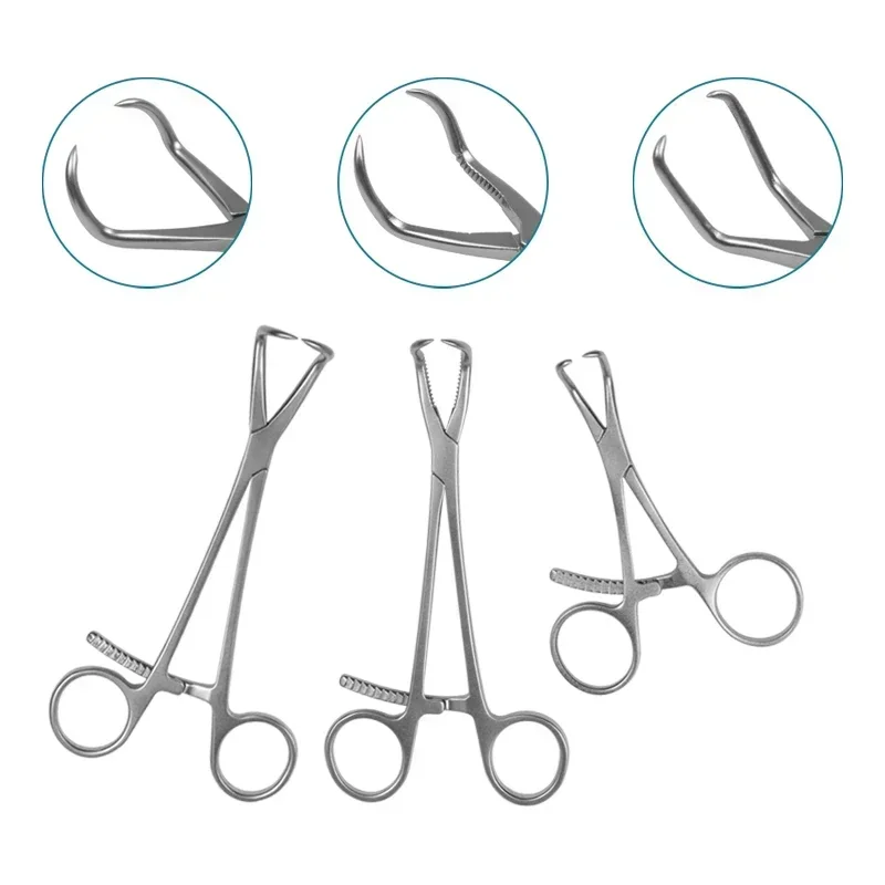 Stainless Steel Reductions Forceps with Pointeds Tip Bone Reductions Forceps Orthopedics Instruments Three Types