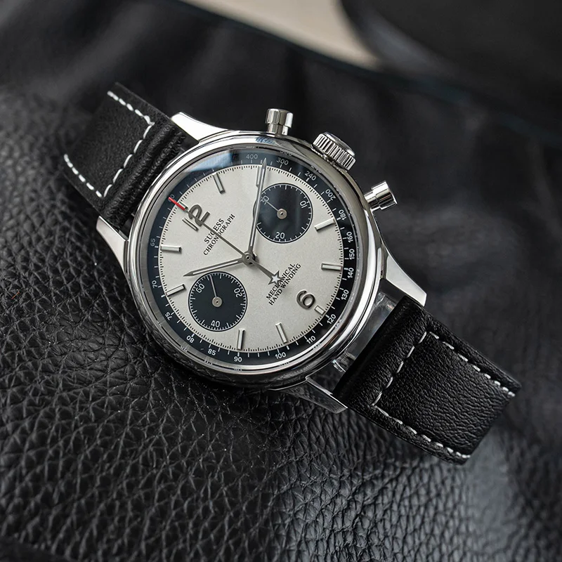 40 mm heren legerhorloge 1963 pilot mechanisch Sugess Panda polshorloge saffier luchtmacht horloges chronograaf officiële ST1901 beweging