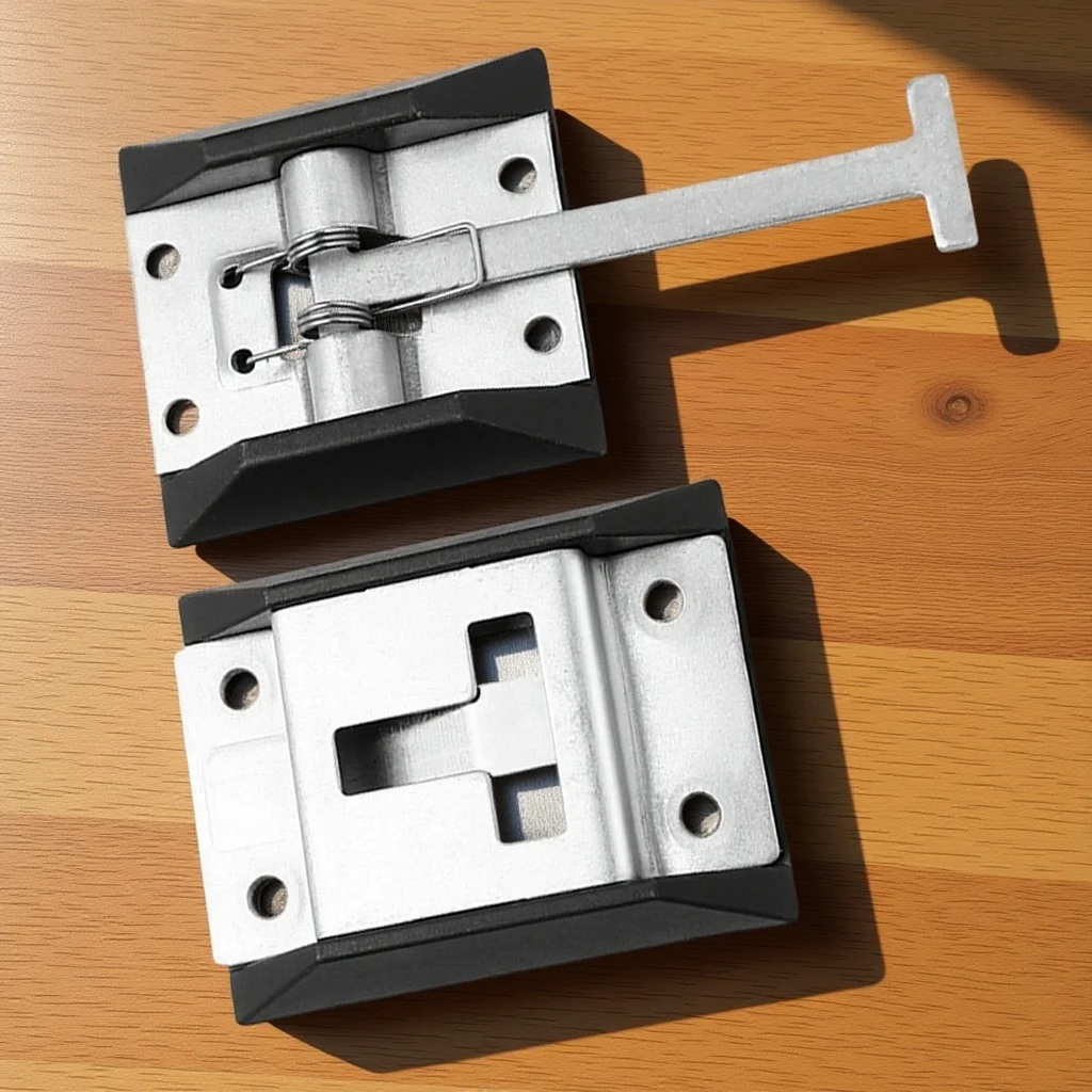 

2 set Cargo Trailer Door Latch Durable Metal Rv Screen Door Latch for Trucks Containers Strong Adhesive White Zinc Prevent Rust