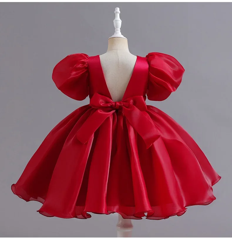 2024 New Year Kids Dresses For Girls Carnival Easter Princess Girls Dress Party Wedding Tulle Baby Children Baptism puff Costume