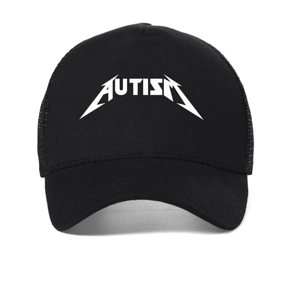 

Autism Metal Rock Meme baseball cap Men Women Fashion Hip Hop caps Summer Sport mesh snapback hat adjustable mesh Trucker hats
