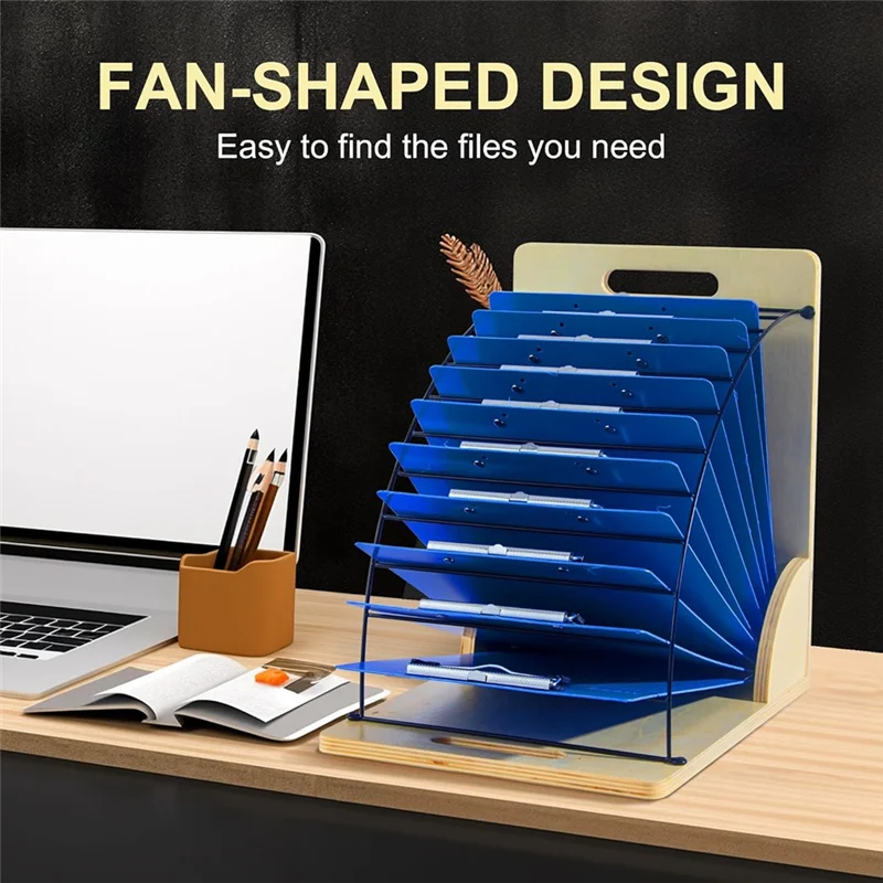 

JIULIN-держатель буфера обмена, простой в сборке органайзер буфера обмена, хранилище из дерева и металла, держатель буфера обмена для классной комнаты