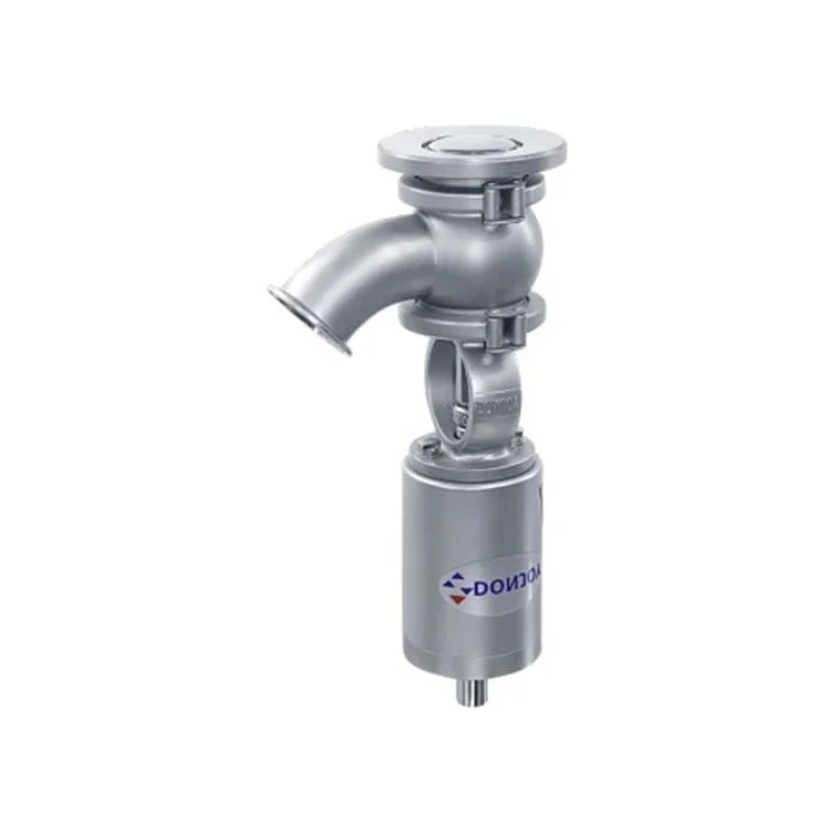 DONJOY sanitary stainless steel 45 deg elbow pneumatic tank bottom flush valve tank bottom outlet valve